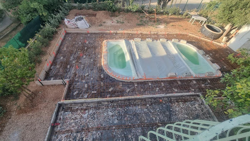 Coffrage de plage de piscine